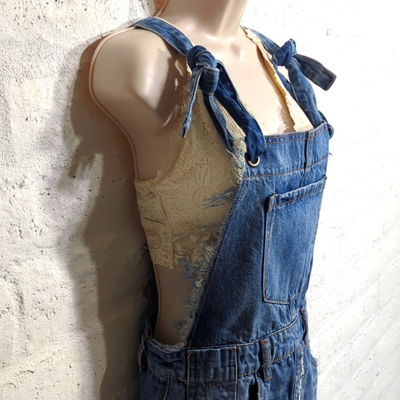 Denim Overall/Skirtall Dress - Picture 8 of 9